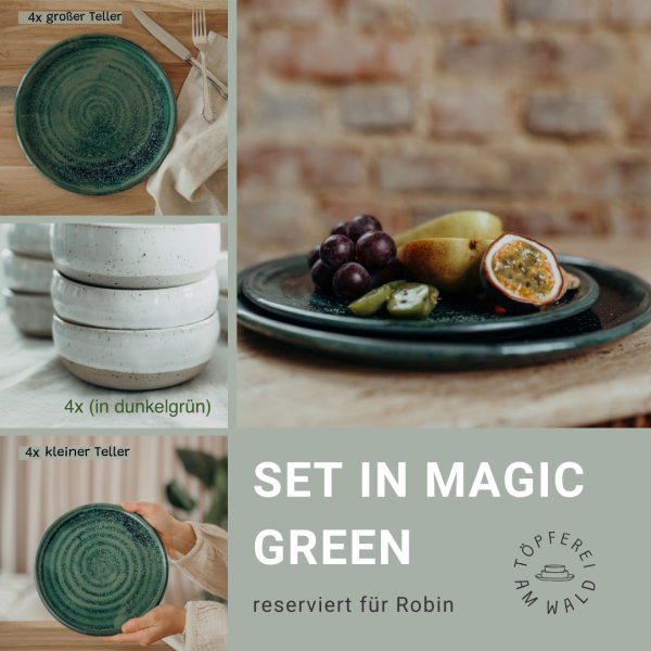 Reserviert für Robin: Set nach Wunsch in magic green