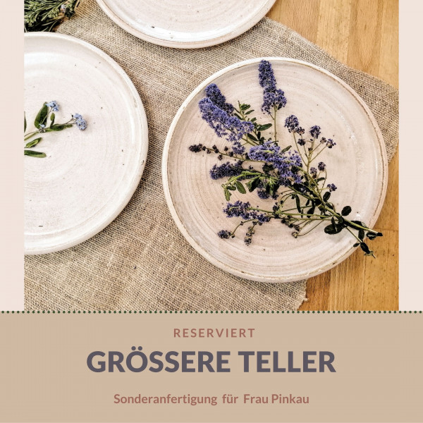 Sonderanfertigung: 4 besonders große Teller