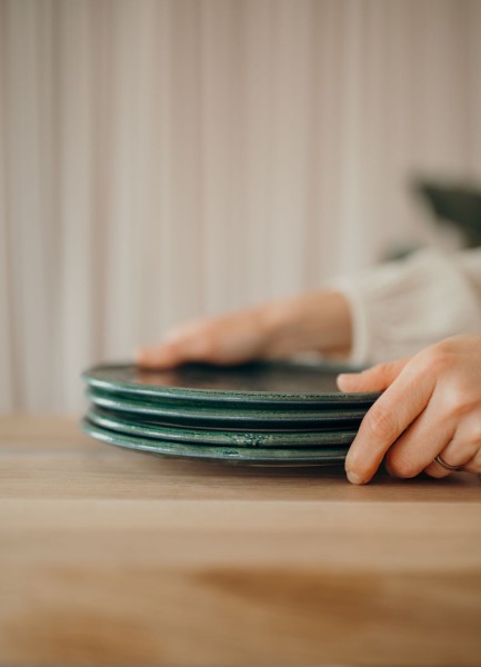 Reserviert für Uwe: 10 Teller in magic green